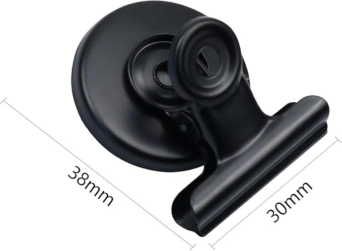 Grtard 60 Pack Magnetic Clips Heavy Duty, Black Magnet Clips for Fridge, Refrigerator Magnets, Strong Magnetic Clip, Scratch Free Magnets with Clip for Whiteboard, Refrigerator, Cruise, Locker