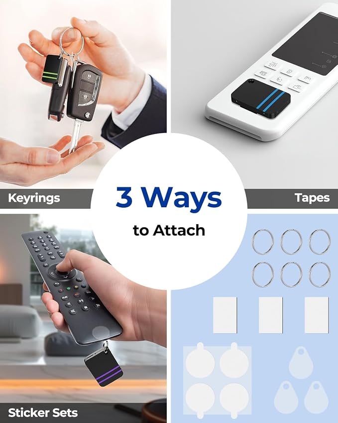 Esky Key Finder Locator with Sound, Stick-on TV Remote Control Finder, Item - Image 5