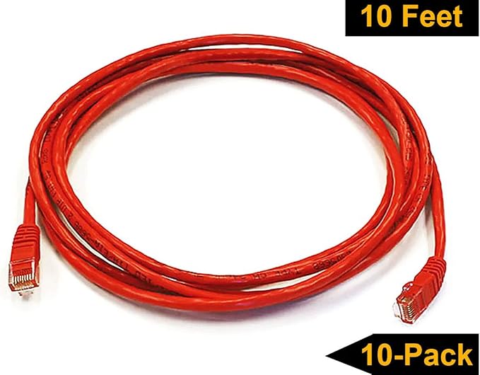 iMBAPrice 50 Feet Long Red Cat5e RJ45 Computer Network Ethernet Patch Cable - Image 5