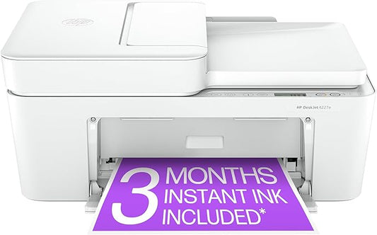 HP DeskJet 4227e Wireless All-in-One Color Inkjet Printer, Scanner, Copier, Best-for-Home, 3 Months of Instant Ink Trial Included (6W7F0A)