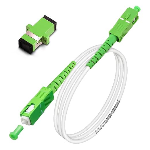 SC/APC to SC/APC Fiber Optic Internet Cable, Armored Single Mode Patch Cable by Bangun