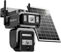 AJ19 Outdoor Solar Wireless Home Security Camera, 2.4GHz WiFi, Dual Lens 360° by SecKun