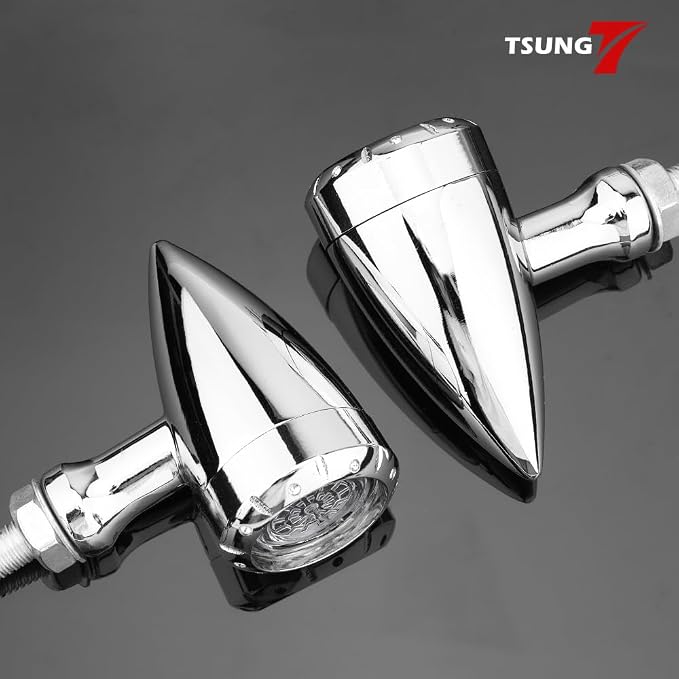 TSUNG 2PCS Motorcycle Rear Turn Signals LED Bullet SMD Blinkers Brake Tail - Image 7