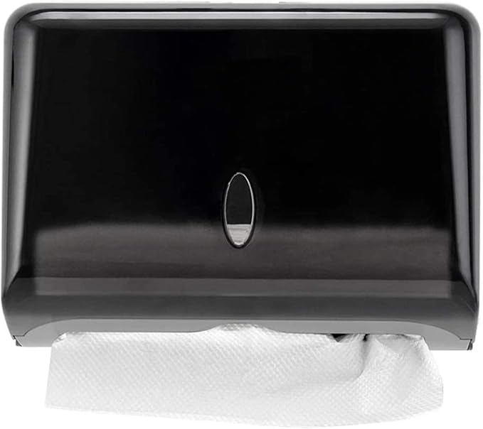 AILELAN Paper Towel Dispenser, Commercial Toilet Tissue Dispensers Wall Mount Paper Towel Holder Multifold/C-Fold Paper Towel Dispenser for Kitchen and Restroom Decor (Black)