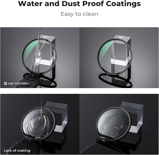 K&F CONCEPT 43mm MC UV Protection Filter Shockproof Tempered Optical Glass - Image 6