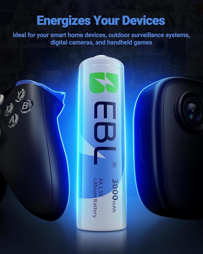 EBL Lithium Batteries AA 4 Pack, 3000mAh 1.5V Non-Rechargeable High Performance - Image 6