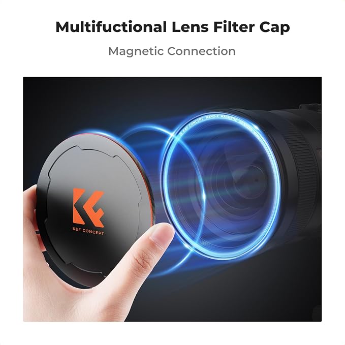 K&F CONCEPT 72mm Thread & Magnetic 2-in-1 Lens Filter Cap Only Compatible - Image 3