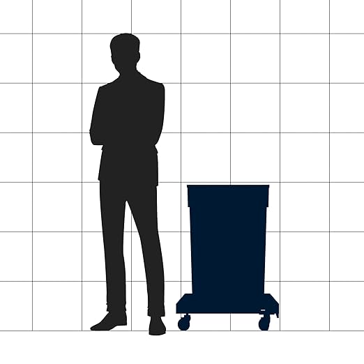 23 Gallon Brown Slim Jim Trash Can with Dolly