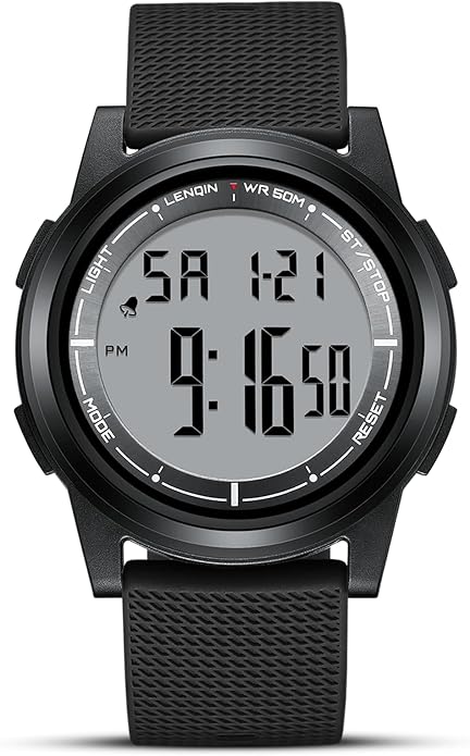 HANPOSH Mens Digital Watch Ultra Thin Minimalist Sports Waterproof Outdoor LED by BIDENWATCHESUS