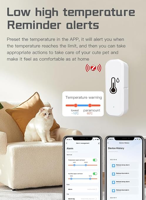 Zigbee Temperature and Humidity Sensor, 4 Pack, Smart Home Compatible, Zigbee - Image 5