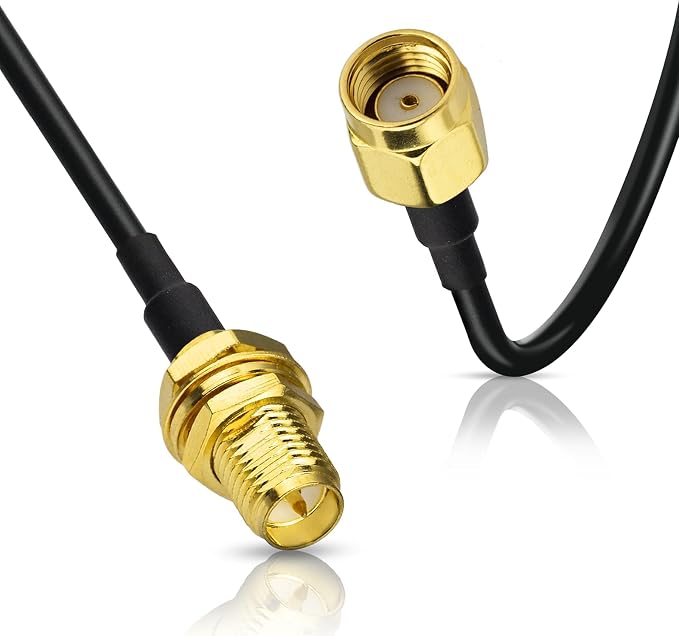 Bingfu WiFi Antenna Extension Cable 2-Pack RP-SMA Male to RP-SMA Female - Image 3