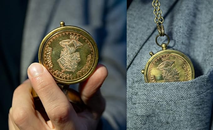 Handmade Antique Vintage Brass Compass | Exquisite Nautical Compass | Home Decor | Pocket Compass Gift for Every Occasion | Super7One