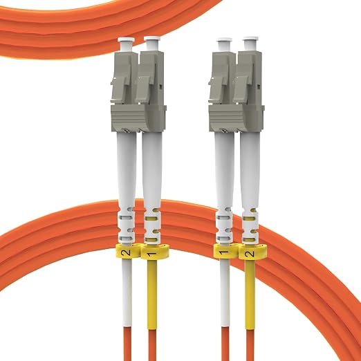 2m OM2 LC to LC Fiber Patch Cable, 1GB 50/125 Multimode Duplex LC-LC Fiber by KeepFlyFiber
