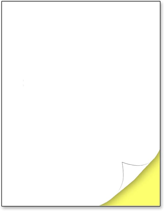 30 Sheets, Printable White Sticker Paper, Laser/Inkjet Printing - Matte, Letter Size (8.5" x 11")