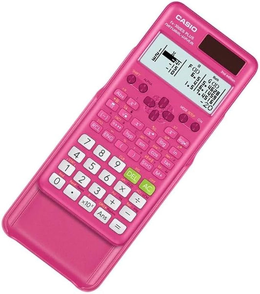 Casio fx-300ES Plus 2nd Edition – Standard Scientific Calculator | 262 Functions, Natural Textbook Display℠ | Ideal for Middle School, High School Math, Statistics & Algebra | Pink