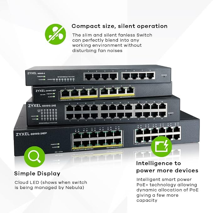 Zyxel 24 Port Ethernet Switch | Smart Managed Gigabit Network Switch | 24x GbE - Image 5