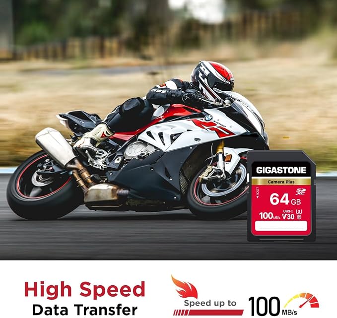 GIGASTONE 64GB SD Card, Camera Plus, UHS-I U3 Class 10 SDXC Memory Card Full HD - Image 3