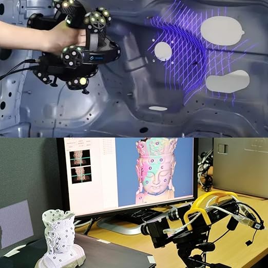 3D Scanner Markers for Industrial and Consumer 3D Scanner Optical Tracking Projects, HogarDeco 6.0mm 3D Scanner Dots 3D Target for Industrial and Interest 3D Scanning (500pcs, Inner 6mm, Outer 10mm）