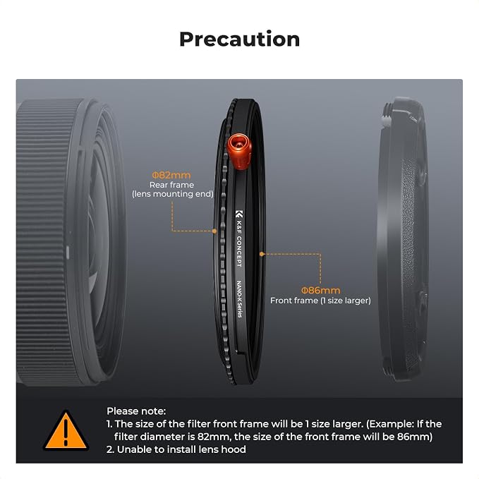 K&F CONCEPT 52mm Black Diffusion Mist Effect 1/4 & Variable ND2-32 & Circular - Image 7