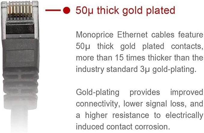 Monoprice 50FT 24AWG Cat5e 350MHz UTP Ethernet Bare Copper Network Cable - Image 3