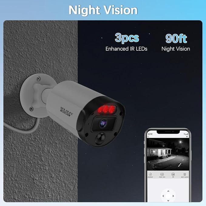 【130° Ultra Wide-Angle & 2-Way Audio】 Outdoor Wired Security Camera System - Image 7