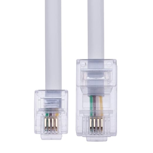 Keple 3m RJ11 to RJ45 Cable; White; 6P4C to 8P8C Connector Plug; 10 Feet; - Image 2