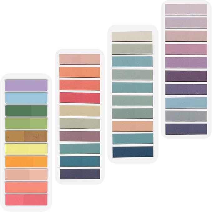 ELII 800pcs Books Tabs for Annotating,Sticky Tabs Clear Sticky Notes,Page Markers for Notebooks, Multi-Colored Writable and Repositionable Book Flags