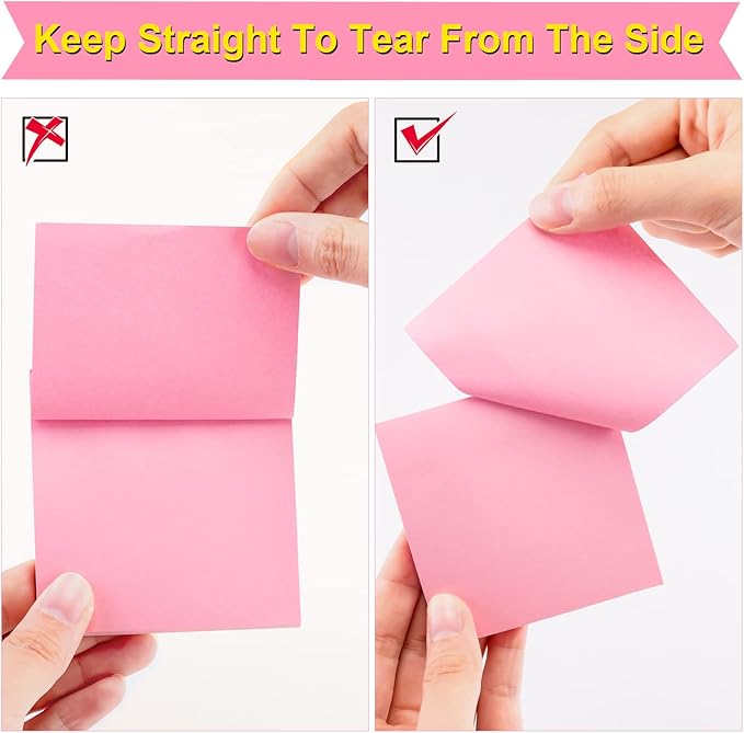 Fainne 120 Pack Sticky Notes Bulk Back to School Supplies Self Stick Note Pads Paper Memo for Office First Day of School Student Teacher Essentials (3x3 Inch,Vivid Color)