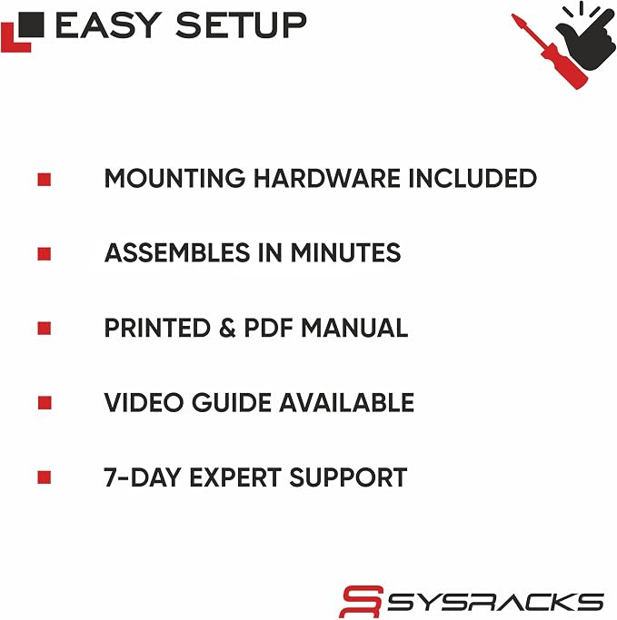 6U Wall Mount Server Rack Cabinet – 19" Network Rack Enclosure, PDU & Shelf - Image 7