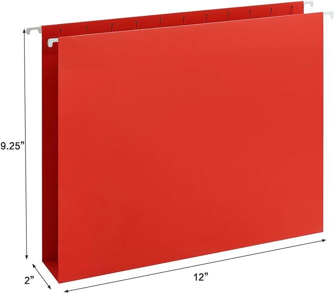 HERKKA Extra Capacity Hanging File Folders, 30 Pack Reinforced Letter Size Hanging Folders with Heavy Duty 2 Inch Expansion, Designed for Bulky Files, Medical Charts, Assorted Colors