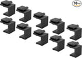 Jadaol 10-Pack Blank Keystone Jack Inserts, Keystone Port Dust Covers, Filler by Jadaol