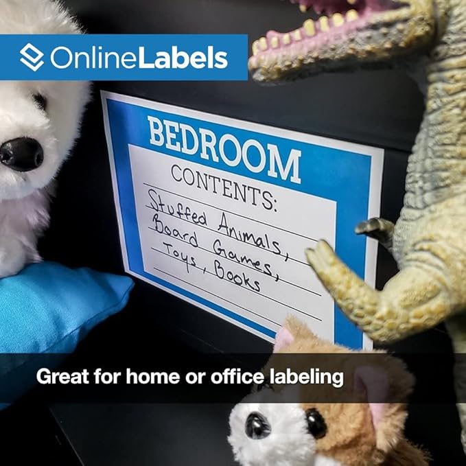 8.5 x 5.5 Half-Sheet Shipping Labels - Permanent, White Matte - for FBA, FedEx, UPS - Pack of 20,000 Labels, 10,000 Sheets - Inkjet/Laser Printers - Online Labels