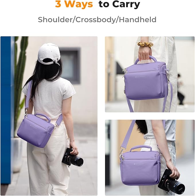 K&F CONCEPT Camera Sling Bag Small Crossbody Camera Case DSLR/SLR/Cute Compact - Image 5