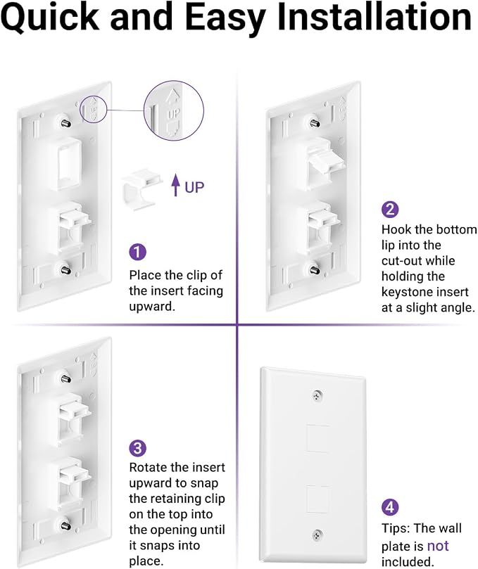 VCE UL Listed Blank Keystone Jack Inserts - Image 8
