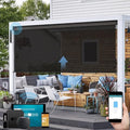 SmartWings Motorized Outdoor Patio Shades Roll Up Blinds by SmartWings