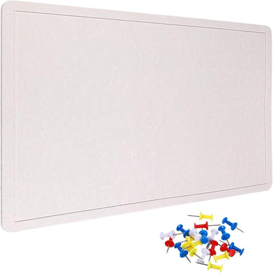 YOKIVE Felt Bulletin Board, 60 x 31.5 -Inch Foldable Decorative Pin Board Self Adhesive Felt Cork Board with 20 Pushpins, Great for Wall, Photo Display, Paste Note, Schedule(Light Camel)