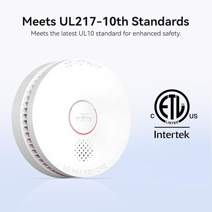SITERWELL 10 Pack Smoke Detector, 10 Year Product Life Fire Alarm - Image 2