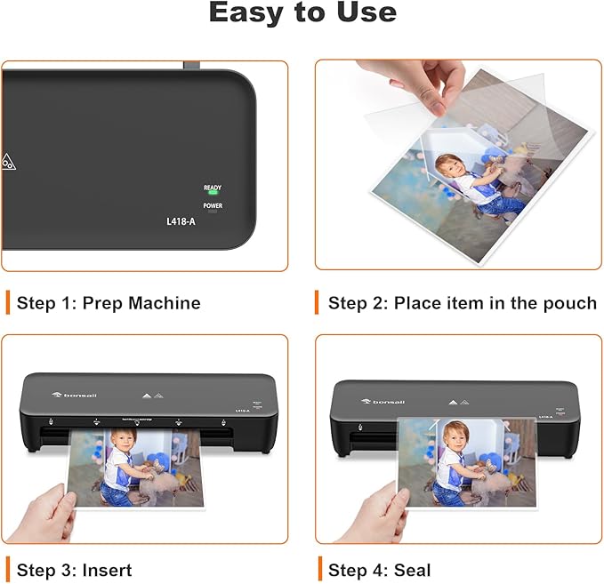 Bonsaii Laminating Sheets, 200 PCS 3mil Thermal Laminating Pouches, 9 x 11.5 inches, Letter Size, Clear and Durable, Suitable for Multiple Fields of Use-LP200