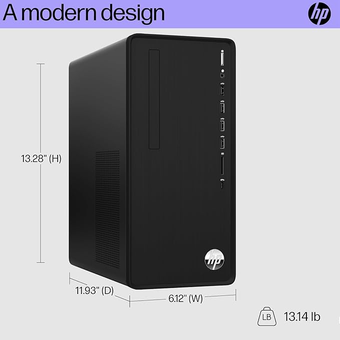 HP Pavilion Tower Desktop Computer, Intel 8-Core i7-10700F up to 4.8GHz, 32GB DDR4 RAM, 1TB PCIe SSD, GeForce GT 610 2GB, WiFi 6, Bluetooth, RJ-45, Type-C, KB & Mouse, Black, Windows 11 Pro, Tichang
