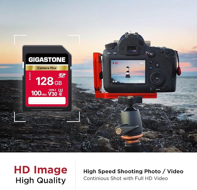 GIGASTONE 128GB SD Card 5-Pack, Camera Plus, UHS-I A1 V30 U3 SDXC Memory Card - Image 4