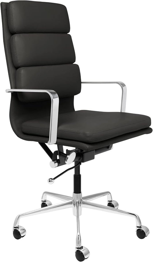 Laura Davidson Furniture SOHO II Tall Back Padded Management Chair (Black)
