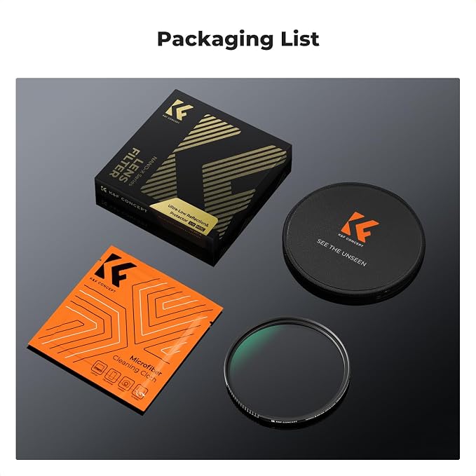 K&F CONCEPT 40.5mm Shockproof & Ultra Low Reflectivity MCUV Lens Protection - Image 8