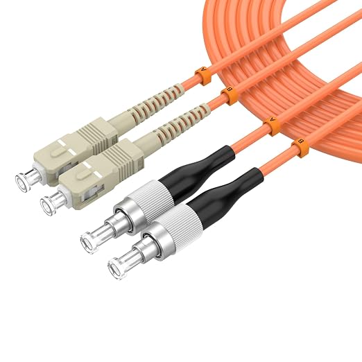 OM1 Multimode Duplex Fiber Patch Cable, SC/UPC to FC/UPC, 62.5/125μm 25M/82FT by lidkew