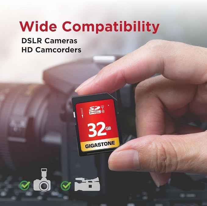 GIGASTONE 32GB SD Card 10-Pack UHS-I U1 Class 10 SDHC Memory Card High-Speed - Image 5