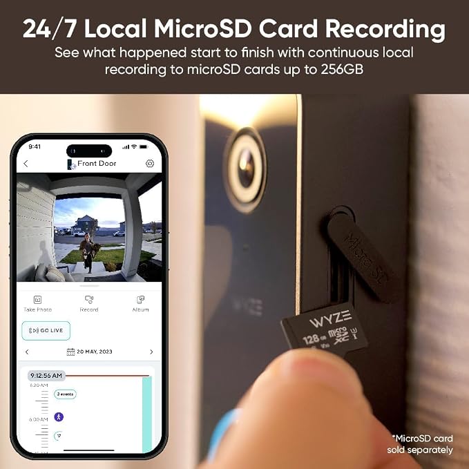 Wyze Video Doorbell v2, 2K Video, Two-Way Audio, Color Night Vision, Compatible - Image 4