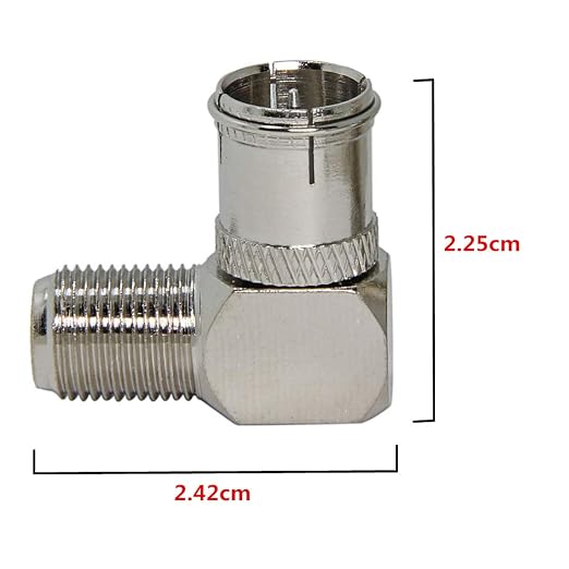 Right Angle Coax Quick TV Connector, 5 Pack F Type Male to Female Push On Plug - Image 6