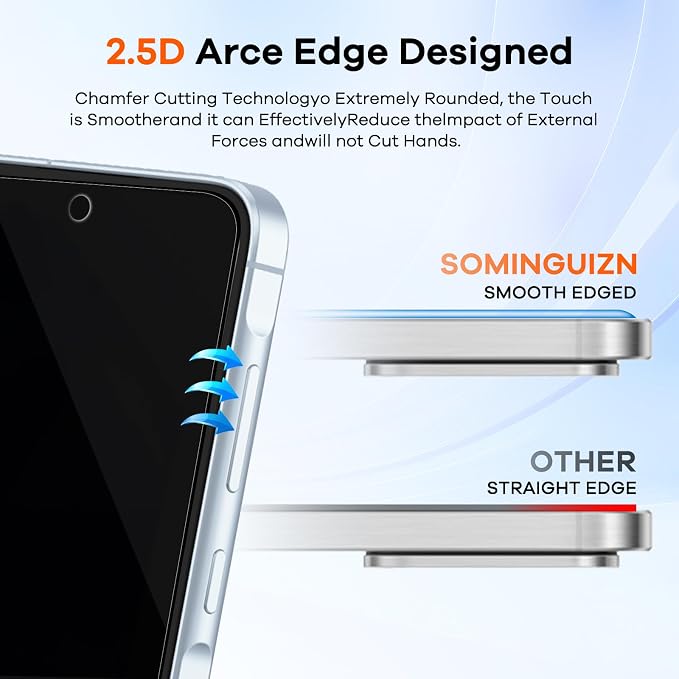 3+3 Pack for Samsung Galaxy A36 5G Privacy Screen Protector & Phone Camera Lens - Image 4
