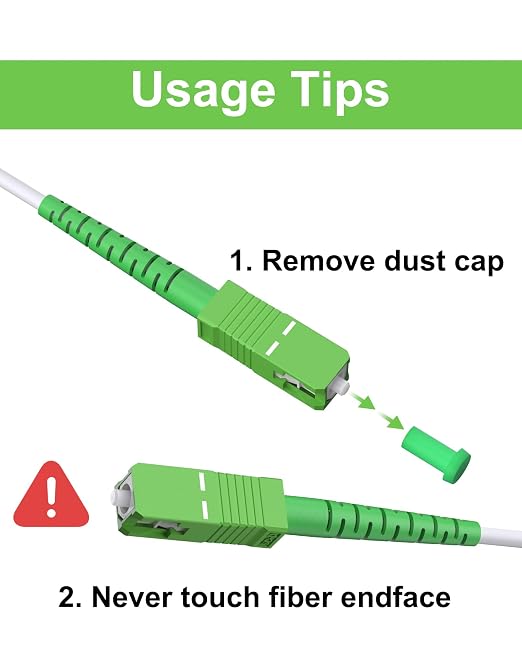 5 Pack Armored Fiber Optic Internet Cable1M, SC/APC to SC/APC Single Mode Fiber - Image 7