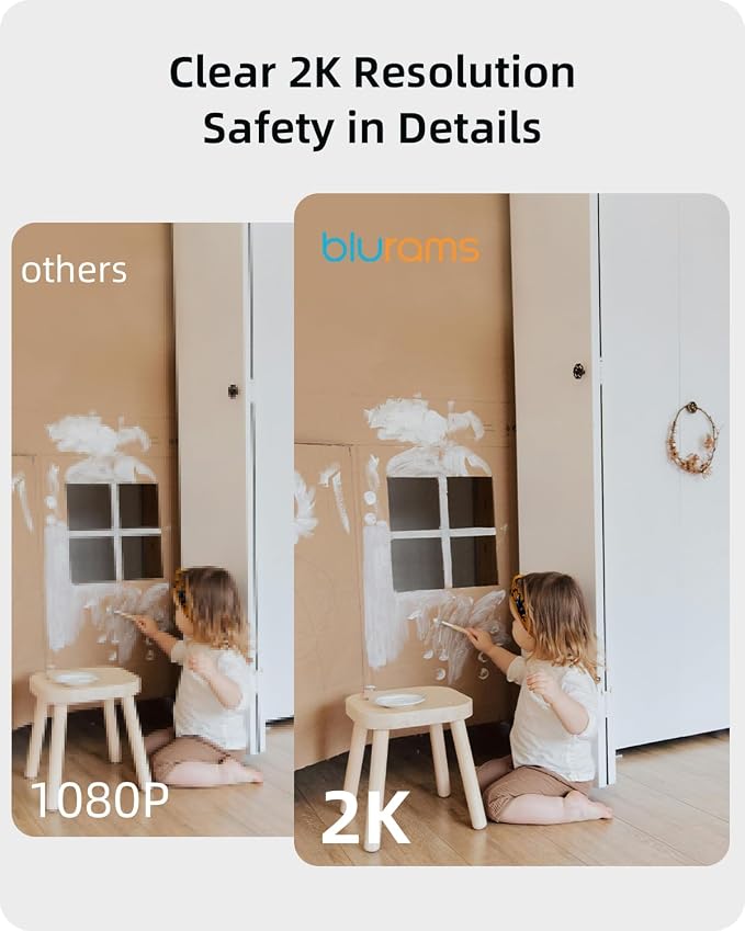 Security Camera 2K, blurams Baby Monitor Dog Camera 360-degree - Image 4