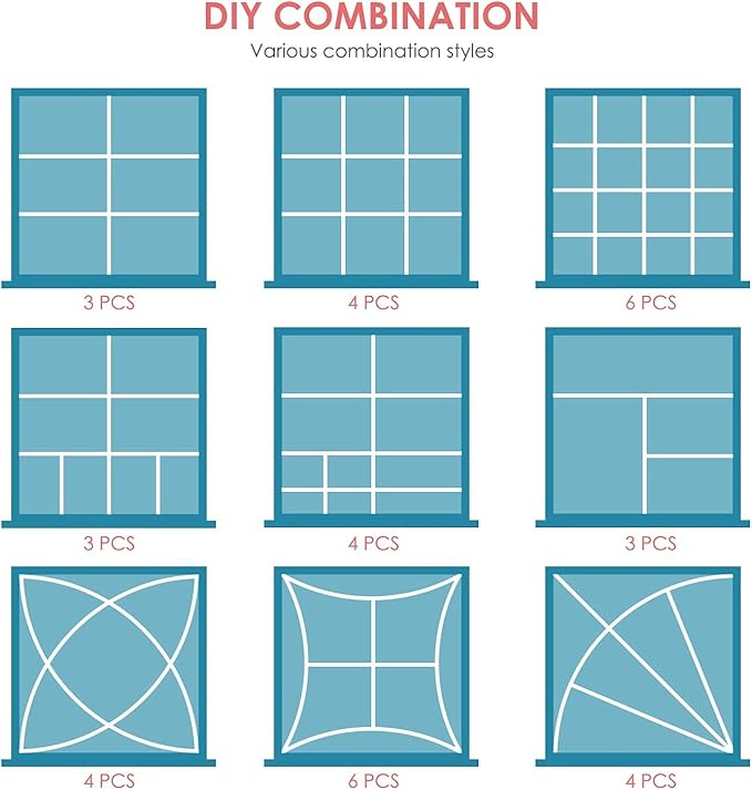 40Pcs Drawer Dividers, Adjustable Drawer Organizer for Socks, Underwear, Makeup, Can Help Tidy Kitchen, Bedroom, Dresser Blue